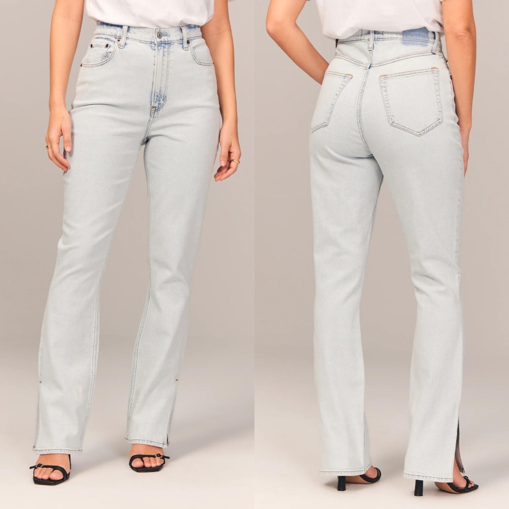 NWT A&F Curve Love Ultra High Rise Slim Straight Jean Size 30L